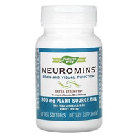 Neuromins - 200 мг DHA растительного происхождения - Мозг и зрительная функция - 60 растительных мягких желатиновых капсул Nature's Way
