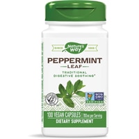 Peppermint Leaf -- 700 mg Per Serving (Порция) - 100 Vegan Capsules (Веганские капсулы) Nature's Way