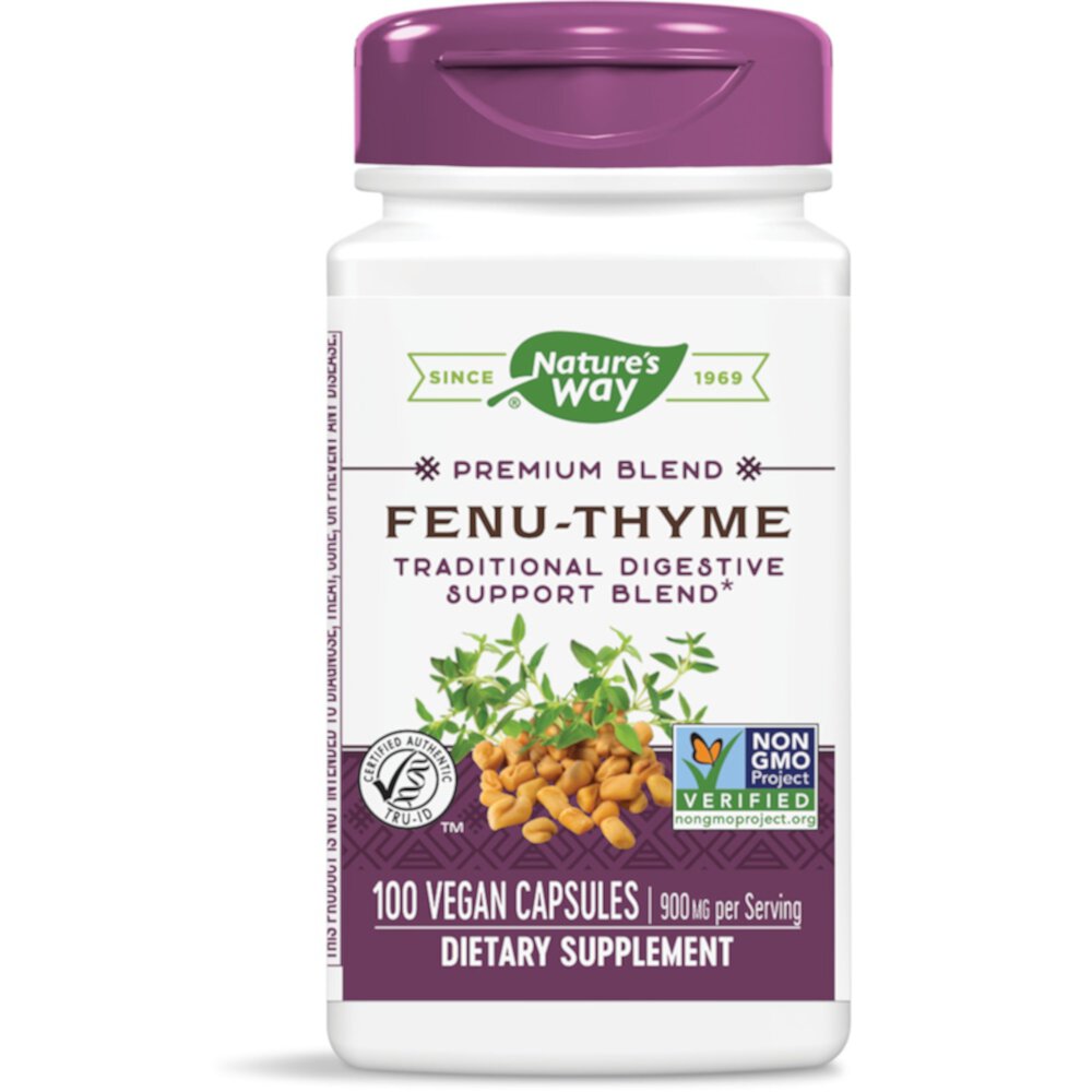 Premium Blend Fenu-Thyme — 900 мг на порцию — 100 веганских капсул Nature's Way