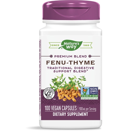 Premium Blend Fenu-Thyme -- 900 mg Per Serving (Порция) - 100 Vegan Capsules (Веганские капсулы) Nature's Way