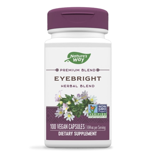 Premium Blend Eyebright - Травяная смесь - 694 мг на порцию - 100 веганских капсул Nature's Way