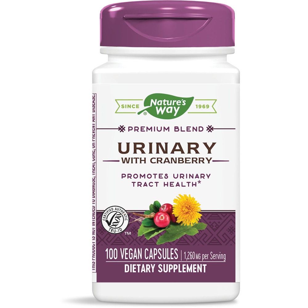 Premium Blend Urinary with Cranberry -- 1,260 mg Per Serving (Порция) - 100 Vegan Capsules (Веганские капсулы) Nature's Way