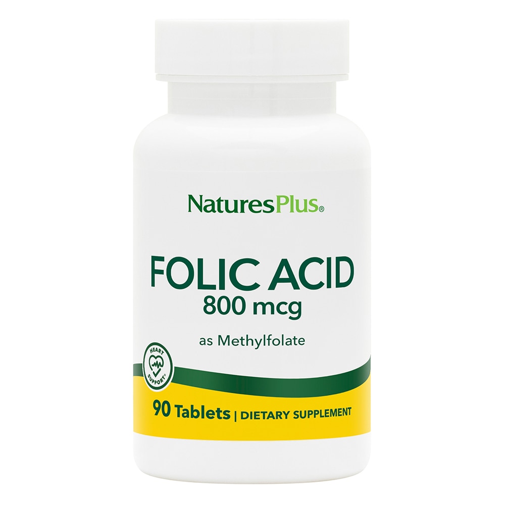 Фолиевая кислота – 800 мкг – 90 таблеток NaturesPlus