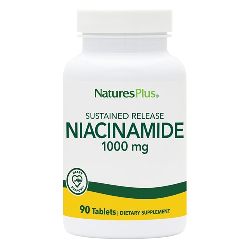 Ниацинамид - замедленное высвобождение - 1000 мг - 90 таблеток NaturesPlus