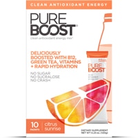 Чистая антиоксидантная энергетическая смесь Citrus Sunrise -- 10 пакетиков Pureboost