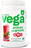 Protein and Greens Vegan Protein Powder (Порошок) Berry -- 18 Servings (Порции) Vega