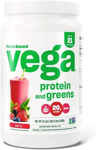 Protein and Greens Vegan Protein Powder Berry — 18 порций Vega