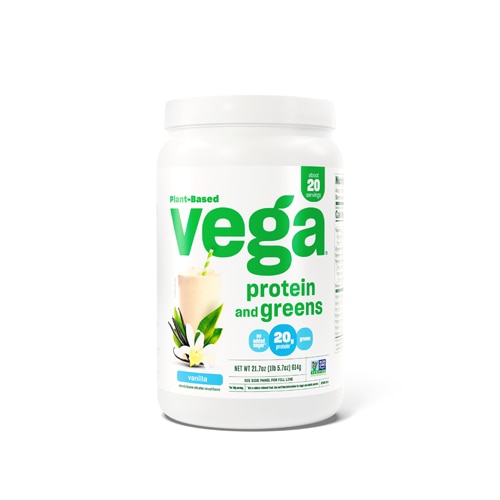 Protein and Greens Vegan Protein Powder Vanilla — 20 порций Vega