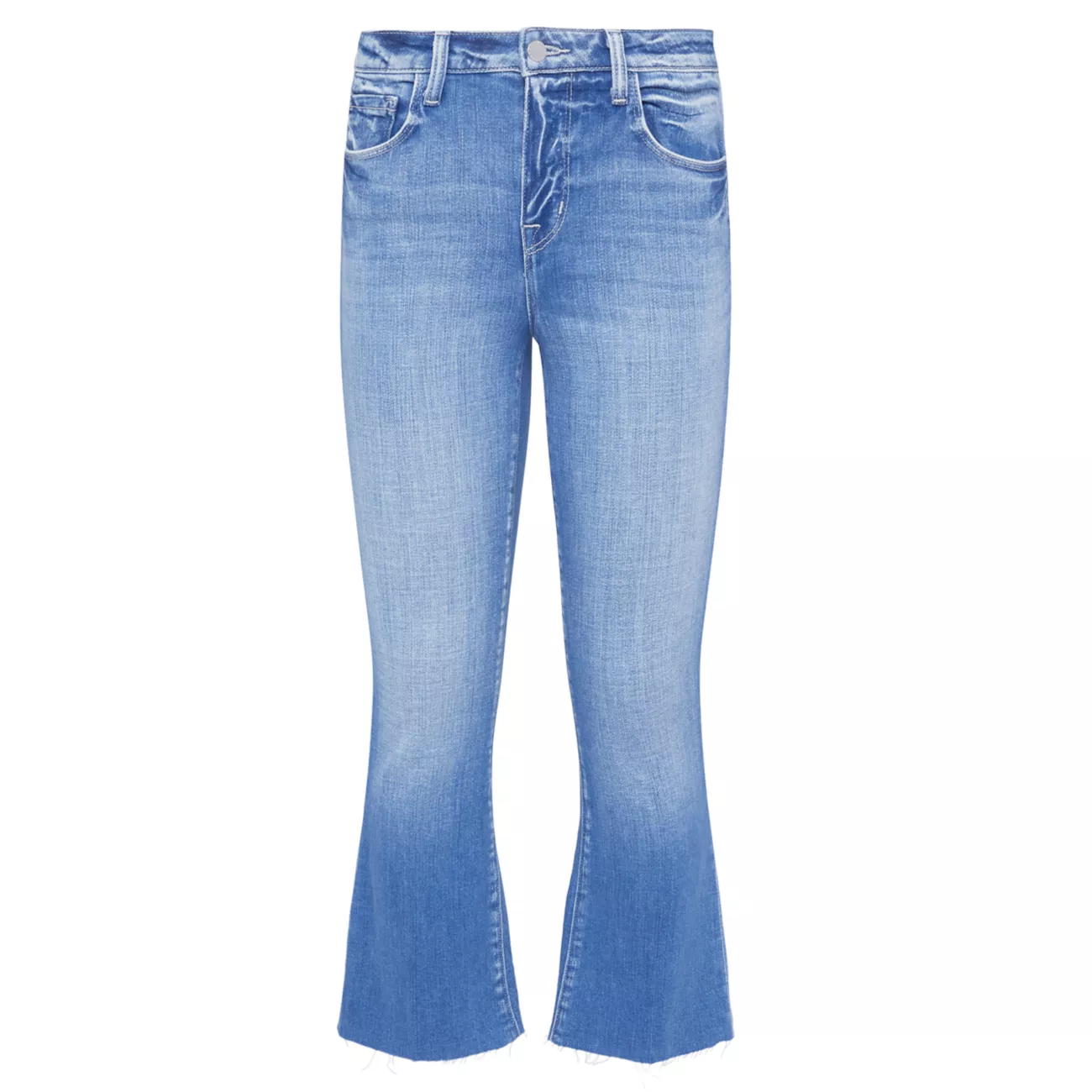 Укороченные расклешенные джинсы Kendra с высокой посадкой L'AGENCE