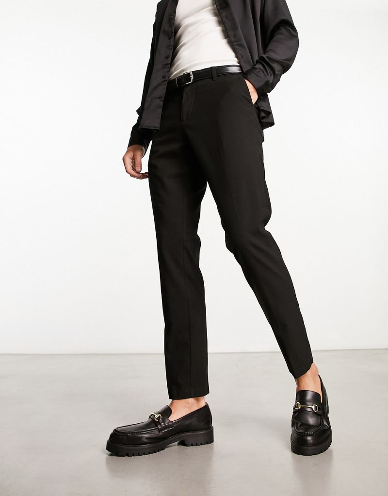 Черные однотонные костюмные брюки New Look New Look