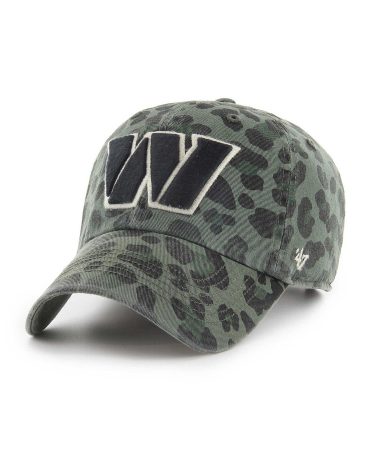Женская оливковая регулируемая шляпа Washington Commanders Bagheera Clean Up по всей длине '47 Brand