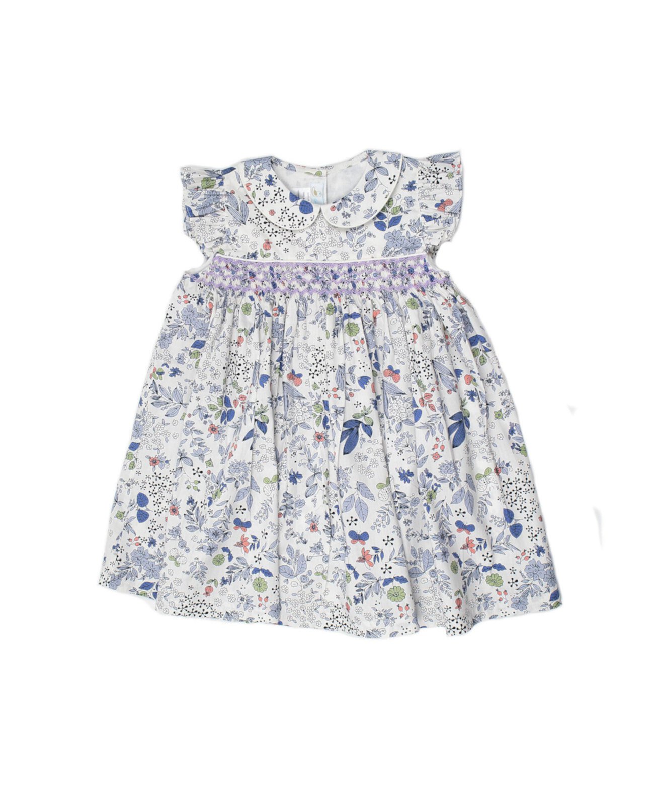 Платье Anna со сборками, для маленьких девочек, синий мульти Cuclie
