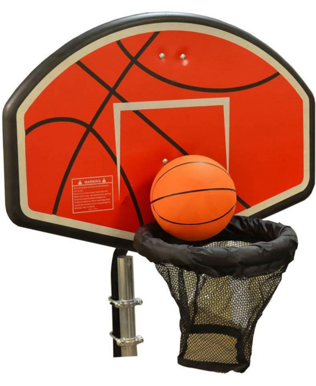 Баскетбольное кольцо на батуте с U-образным креплением и мячом Jumpking