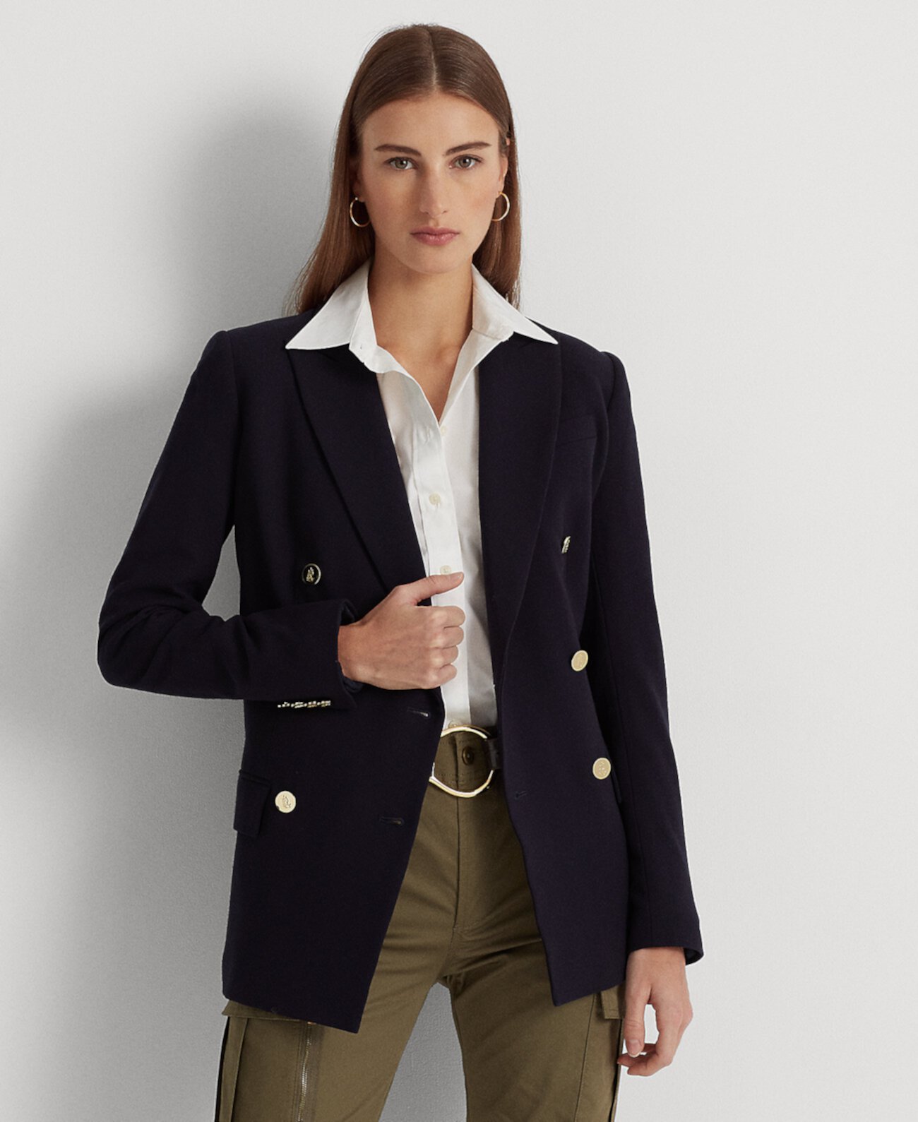 Двубортный Пиджак из Креповой Шерсти LAUREN Ralph Lauren LAUREN Ralph Lauren