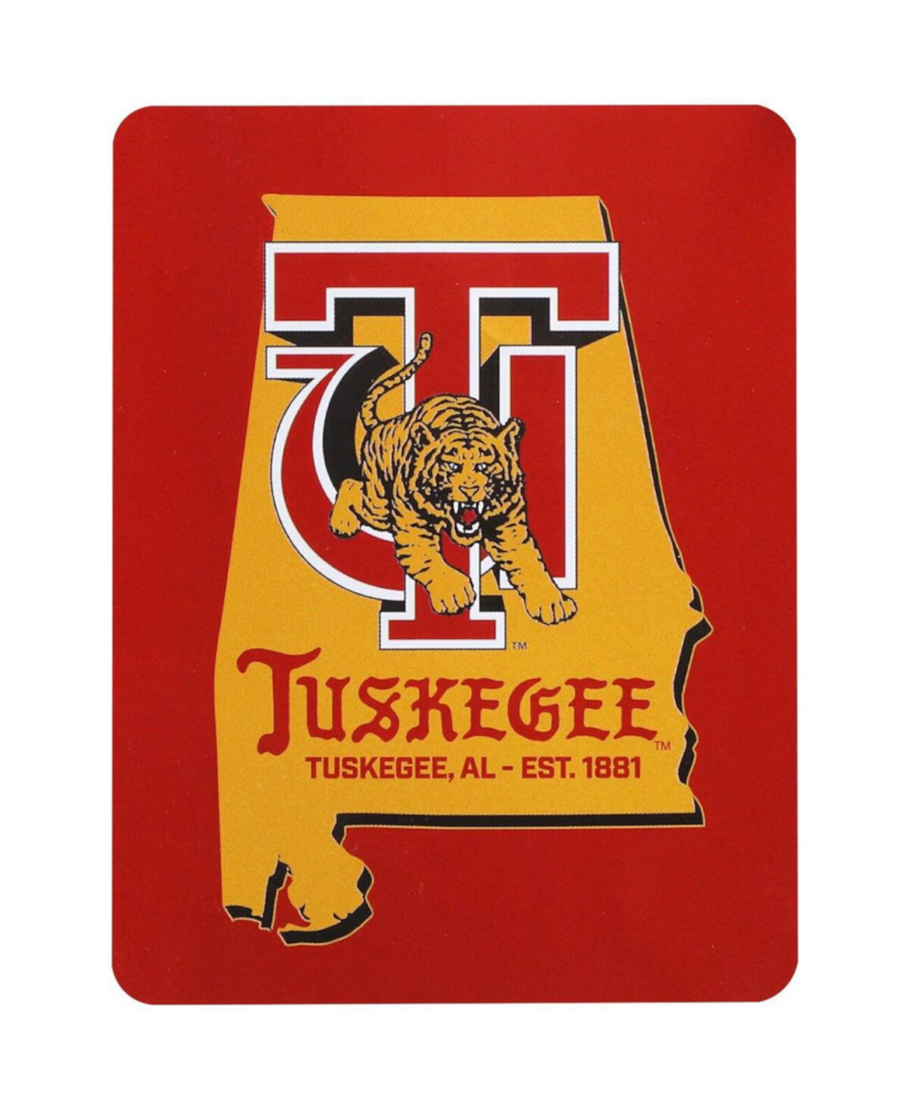 Декоративное одеяло The Tuskegee Golden Tigers Micro Raschel размером 60 x 46 дюймов Northwest Company
