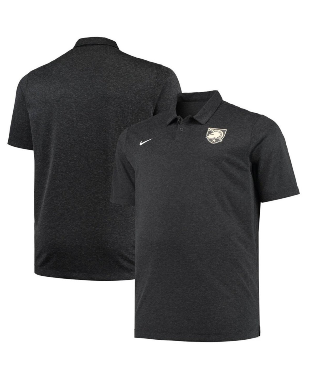 Мужская рубашка поло с меланжевым покрытием черного цвета Army Black Knights Big and Tall Performance Nike
