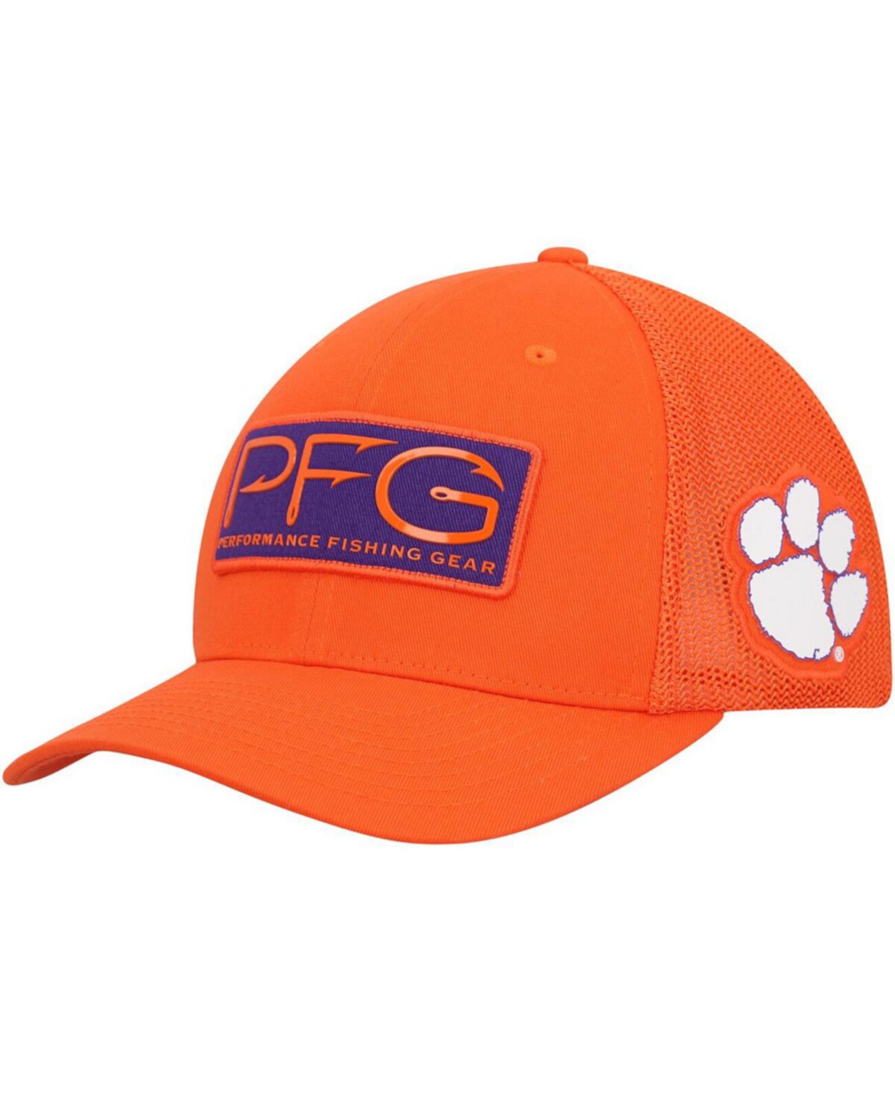 Мужская оранжевая кепка Clemson Tigers PFG Hooks Flex Hat Columbia