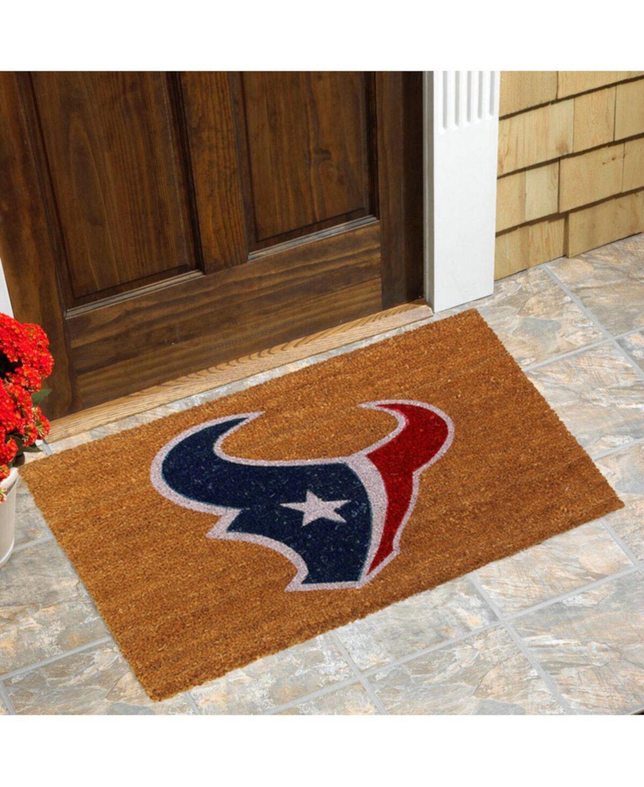 Коврик из кокосового волокна с логотипом Houston Texans, 20 x 30 дюймов Memory Company