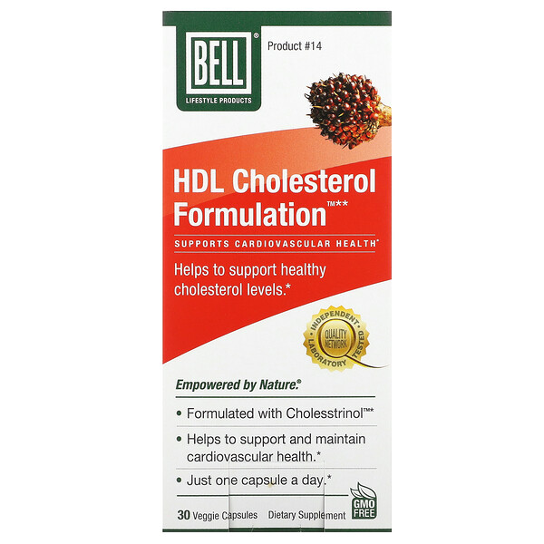 Препарат холестерина ЛПВП, 30 растительных капсул Bell Lifestyle