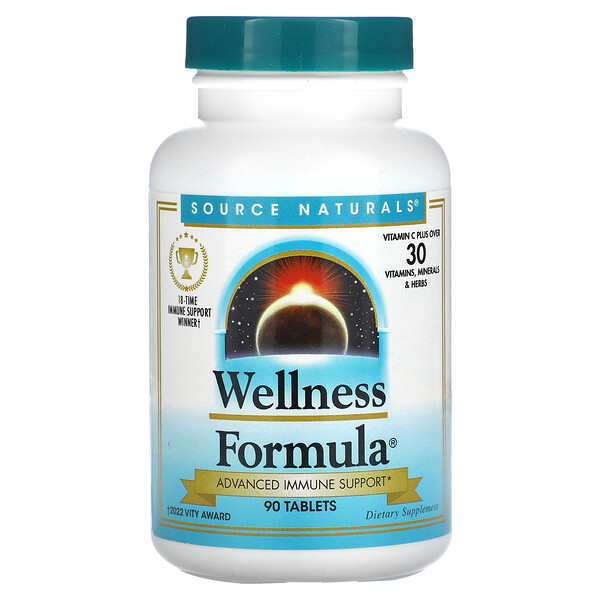 Wellness Formula, Продвинутая Поддержка Иммунитета - 90 таблеток - Source Naturals Source Naturals