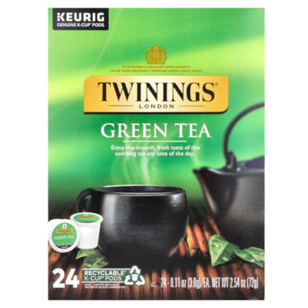 Зеленый чай, 24 чашки по 0,11 унции (3 г) каждая Twinings