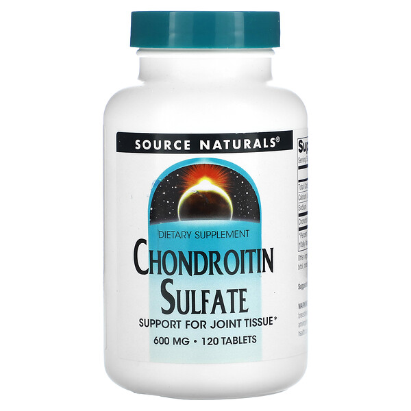 Хондроитинсульфат, 600 мг, 120 таблеток Source Naturals