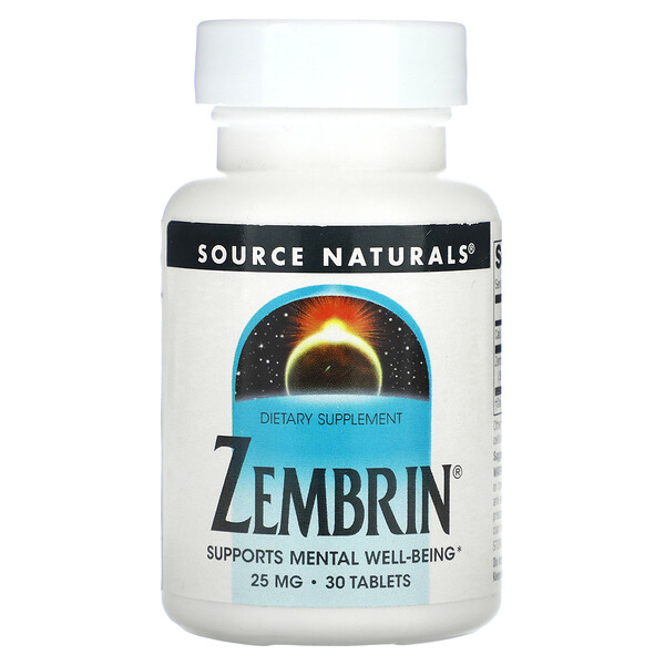 Зембрин, 25 мг, 30 таблеток Source Naturals