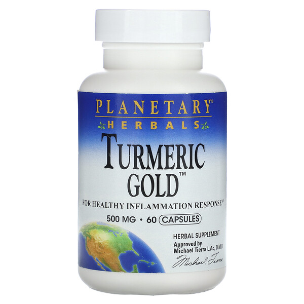 Turmeric Gold, 500 mg, 60 Capsules (Капсулы) Planetary Herbals