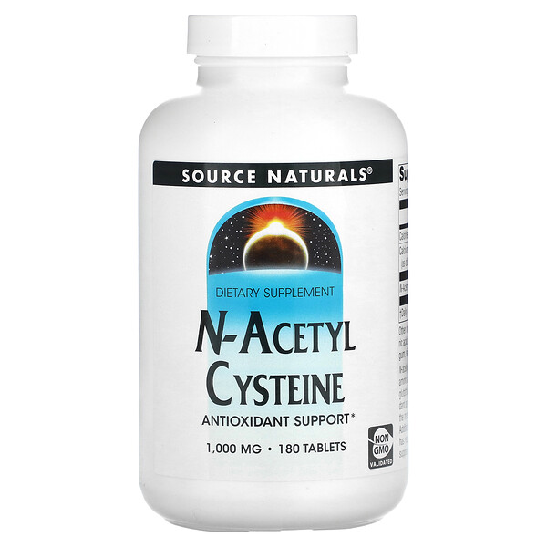 N-Ацетилцистеин - 1000 мг - 180 таблеток - Source Naturals Source Naturals