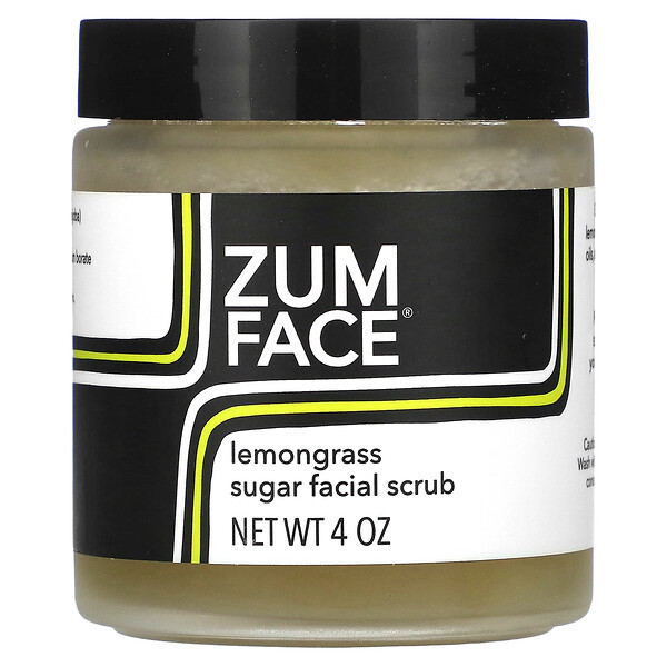 Zum Face, Сахарный скраб для лица, лемонграсс, 4 унции ZUM