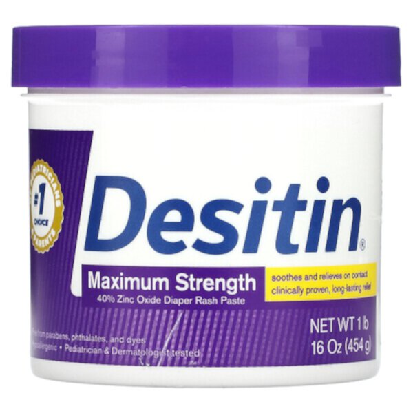 Diaper Rash Paste, Maximum Strength, 16 oz (454 g) Desitin