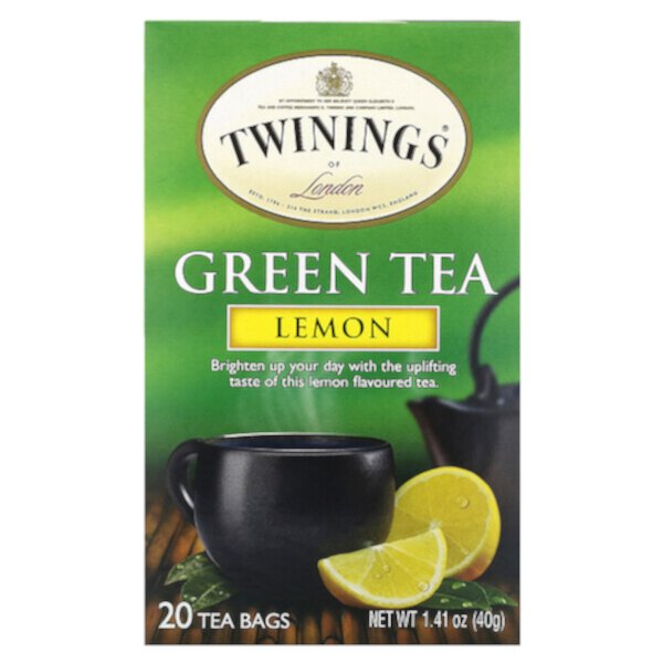 Green Tea, Lemon, 20 Tea Bags, 1.41 oz (40 g) Twinings