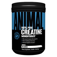 100% Pure Creatine Monohydrate Unflavored (Без вкуса) Powder (Порошок) -- 2.2 lb (Фунты) Animal