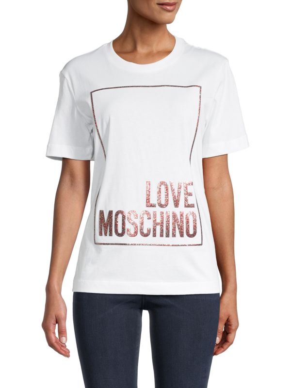 Женская Футболка LOVE Moschino Metallic Logo LOVE Moschino