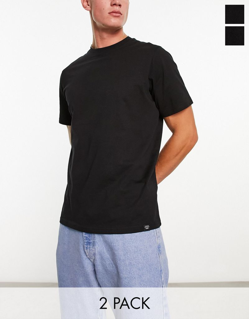Черная базовая футболка из двух частей Pull&Bear Pull&Bear
