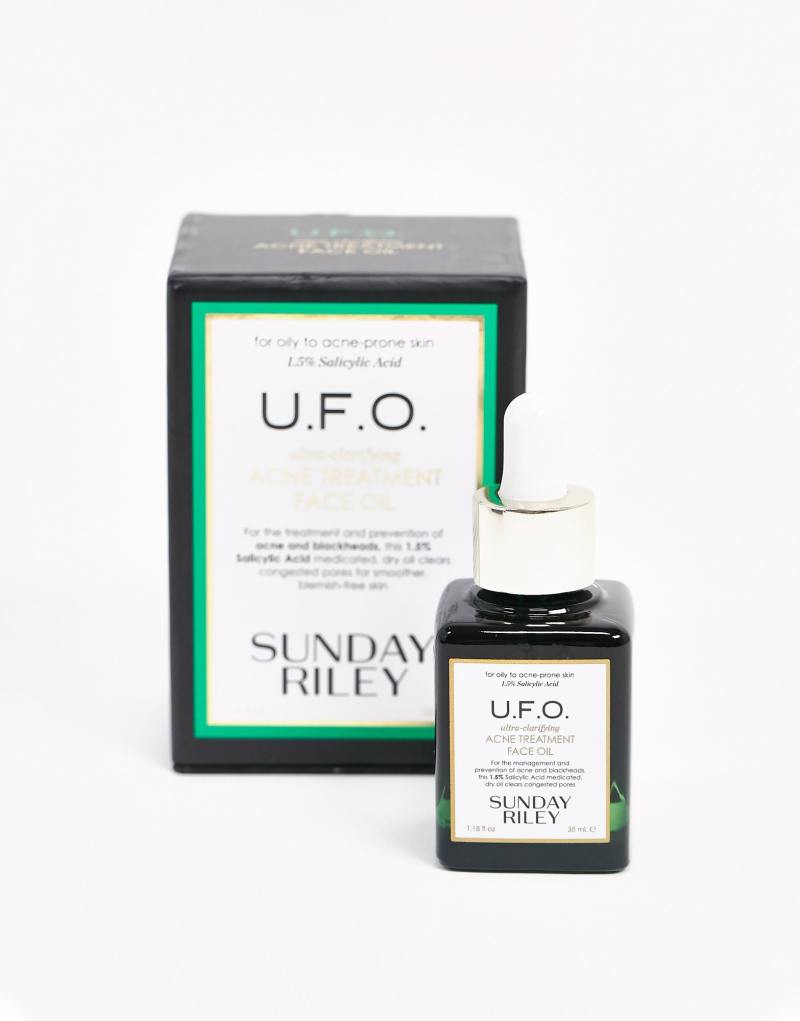 Sunday Riley UFO Ультра осветляющее масло для лица от прыщей с 1,5% салициловой кислоты, 1,18 жидких унций Sunday Riley