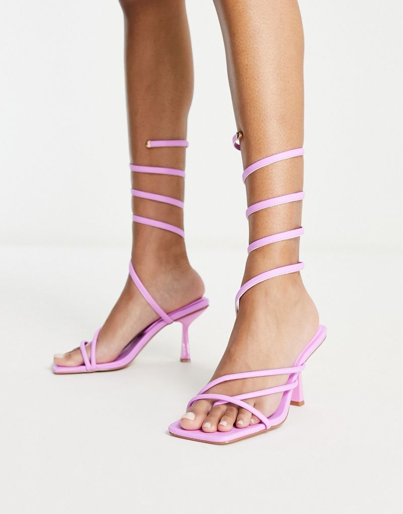 Фиолетовые босоножки на среднем каблуке Simmi London Alisa с завязкой на щиколотке эксклюзивно для ASOS SIMMI Shoes
