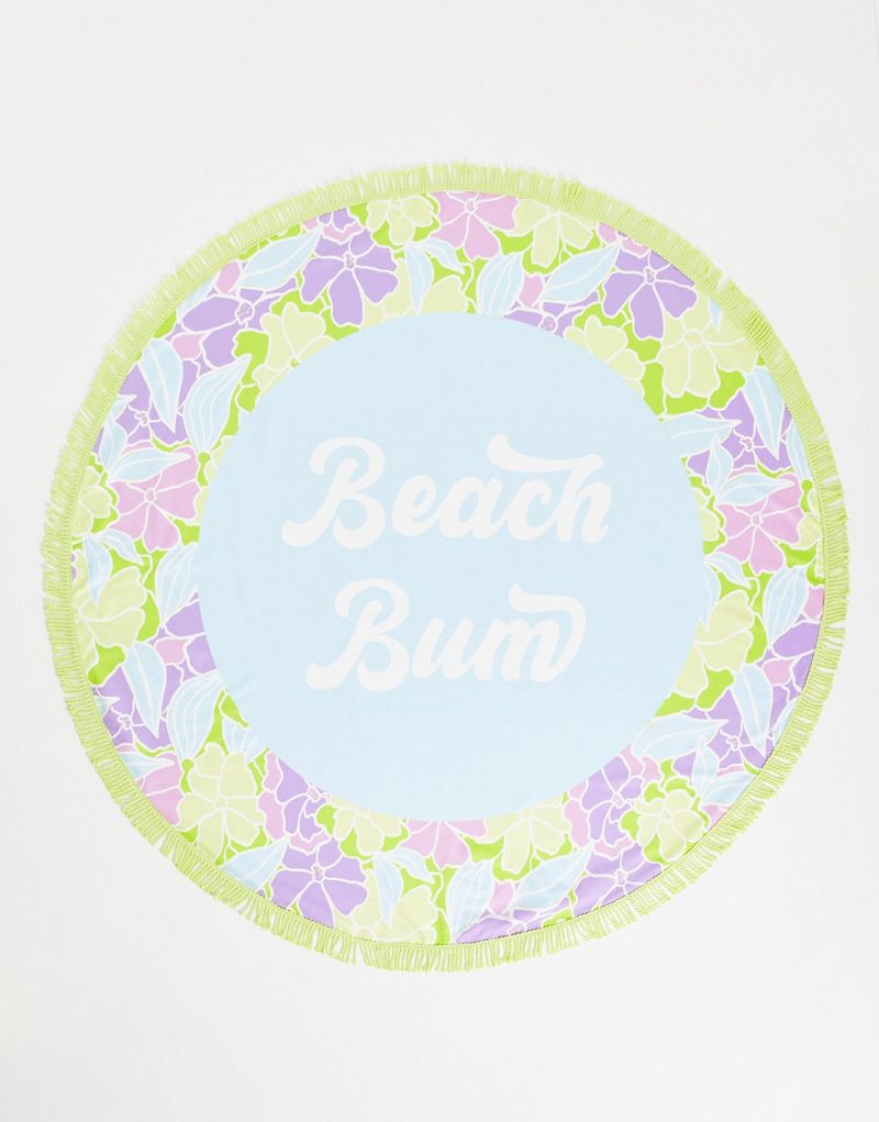 Полотенце South Beach Beach Bum с синим цветочным принтом SOUTH BEACH