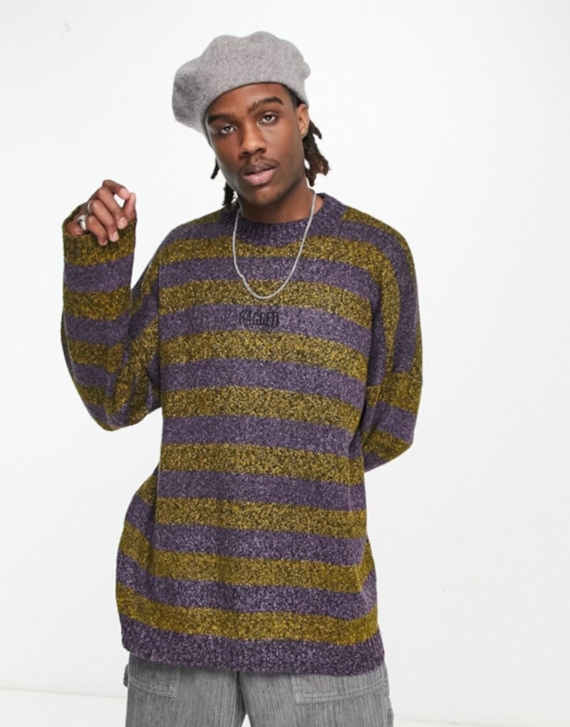 Объемный свитер мягкой вязки в фиолетовую полоску The Ragged Priest The Ragged Priest