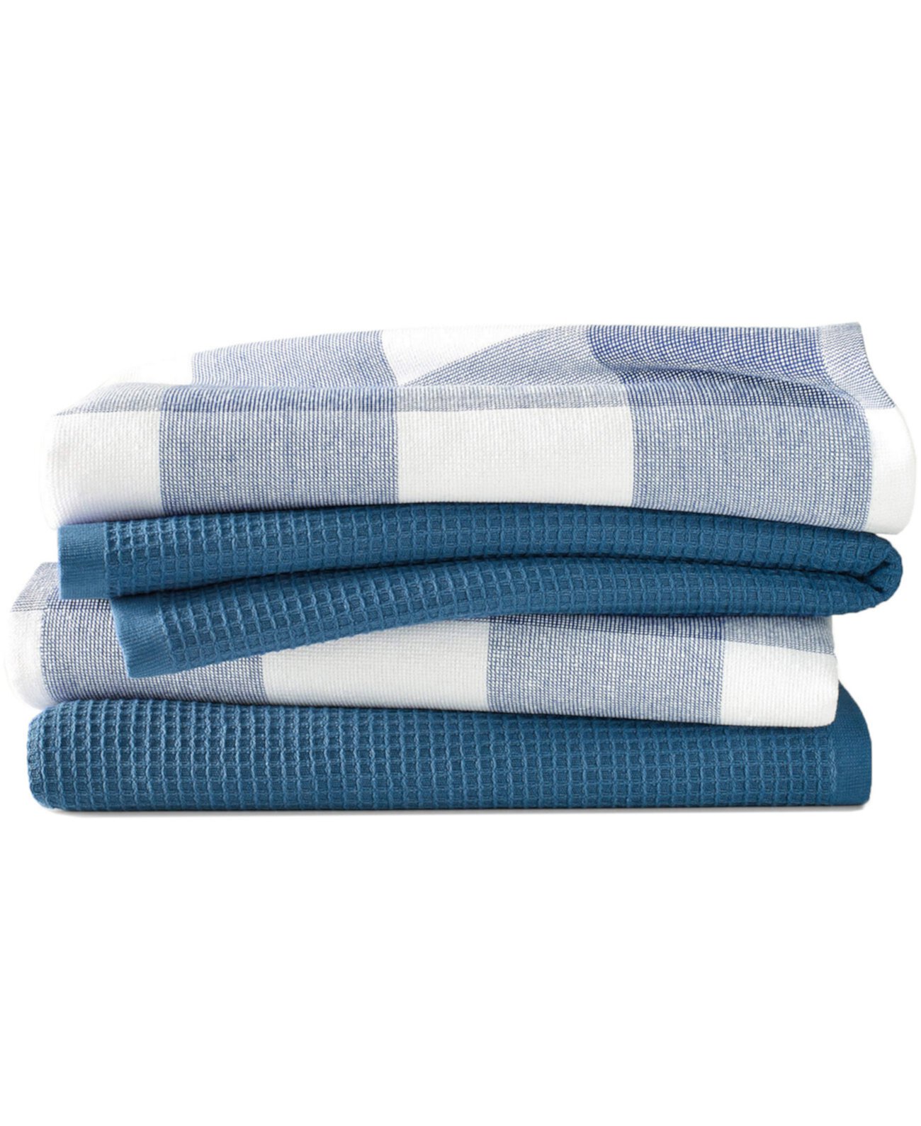 Кухонное полотенце вафельной ткани в клетку Jackson, набор из 4 шт. Blue Loom