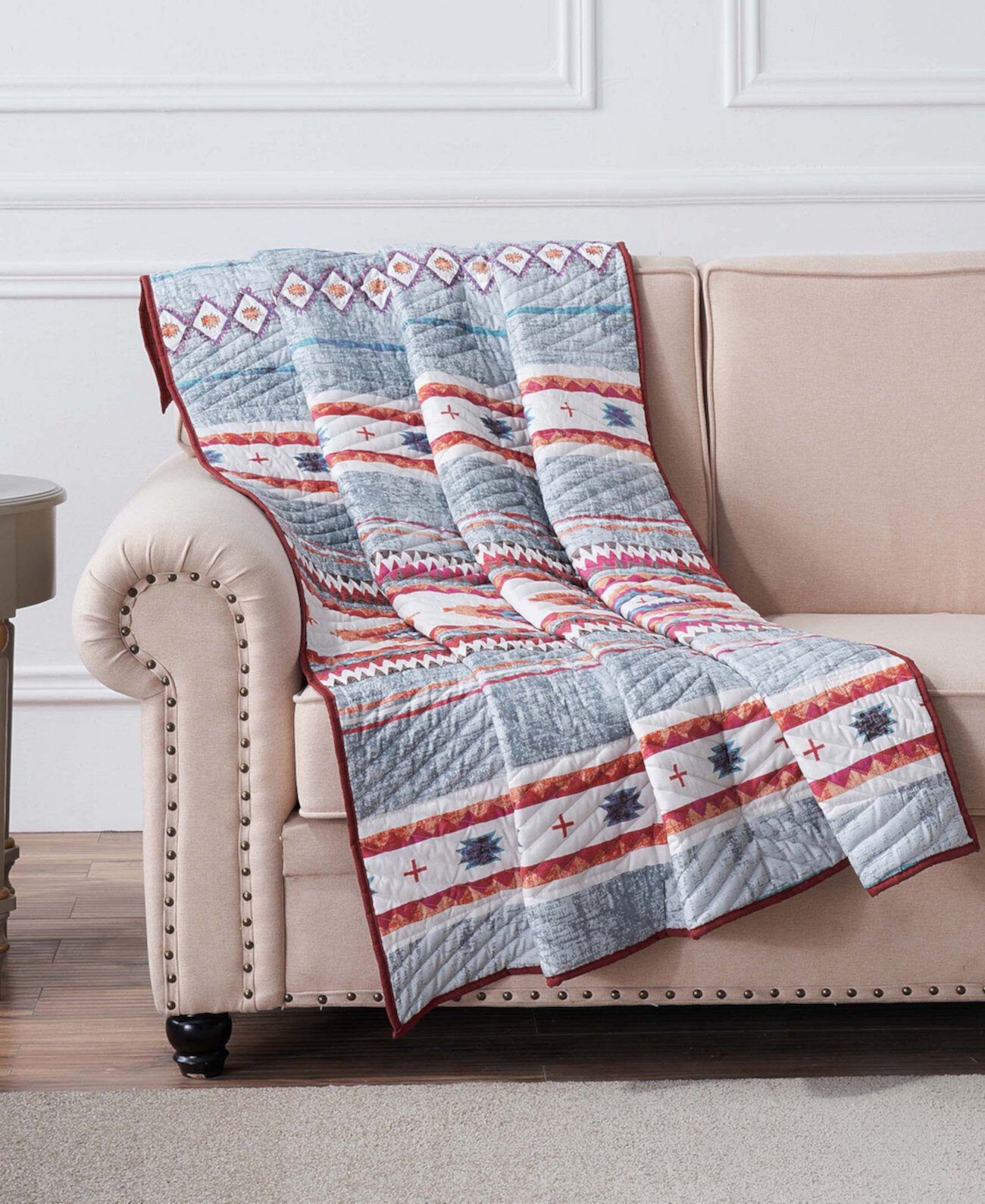 Стеганое одеяло Kiva Southwestern Boho, 50 x 60 дюймов Greenland Home Fashions