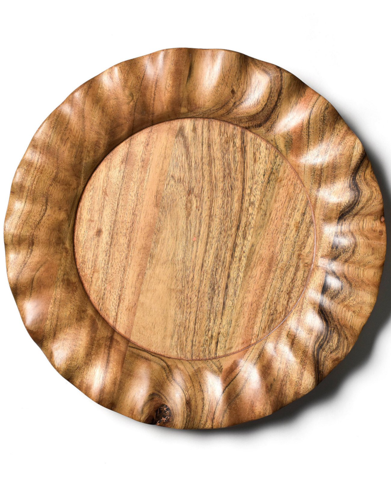 Деревянная тарелка с рюшами Fundamental, 13 дюймов Coton Colors