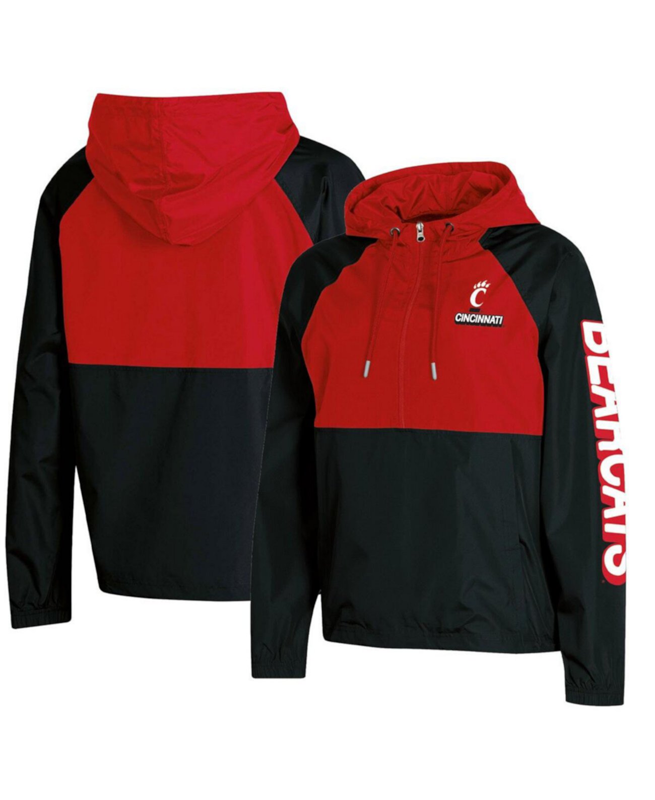 Женская Толстовка Champion Cincinnati Bearcats Colorblocked Packable Raglan Half-Zip Champion