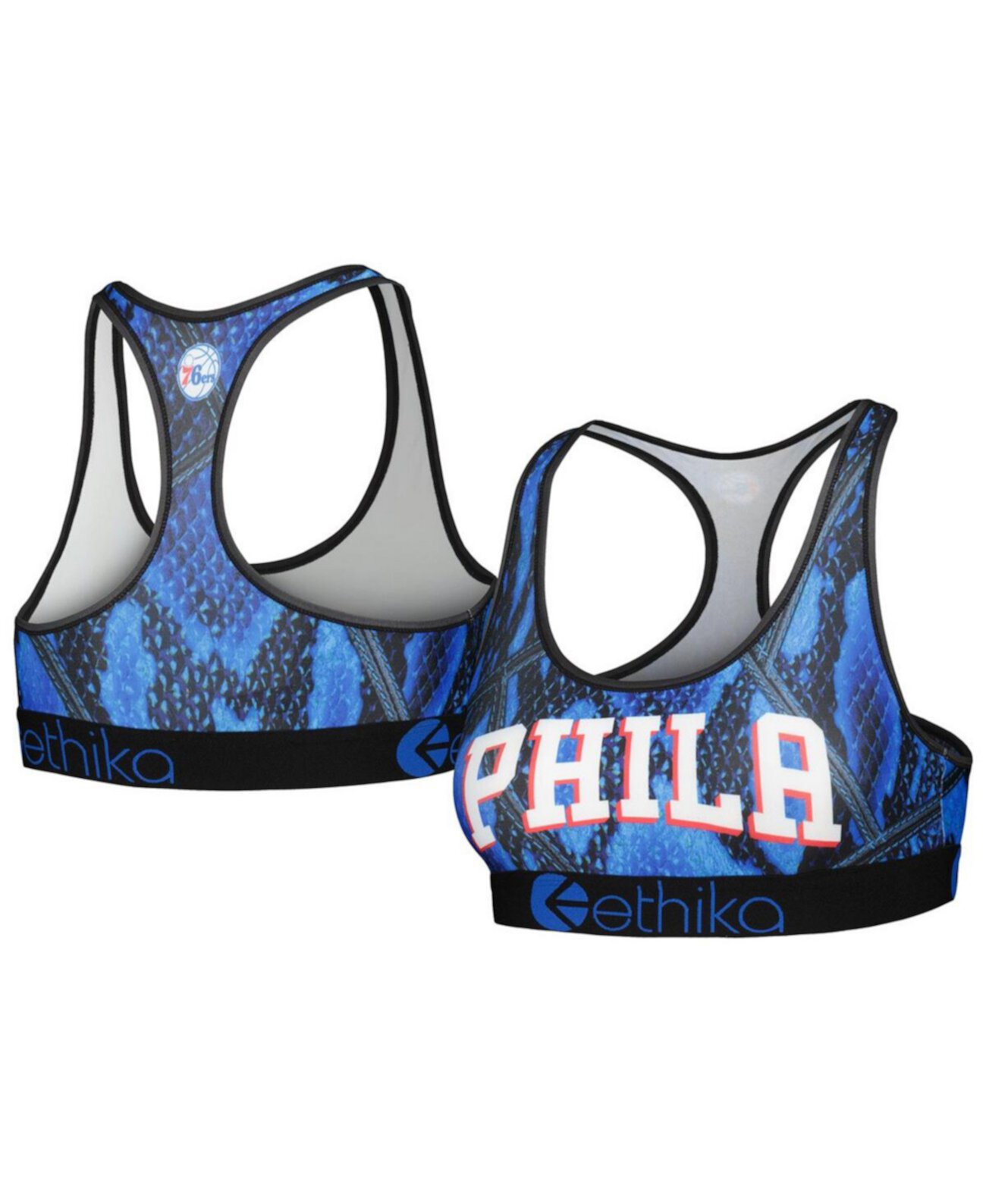 Женский Спортивный бюстгальтер Ethika Philadelphia 76ers Racerback Ethika