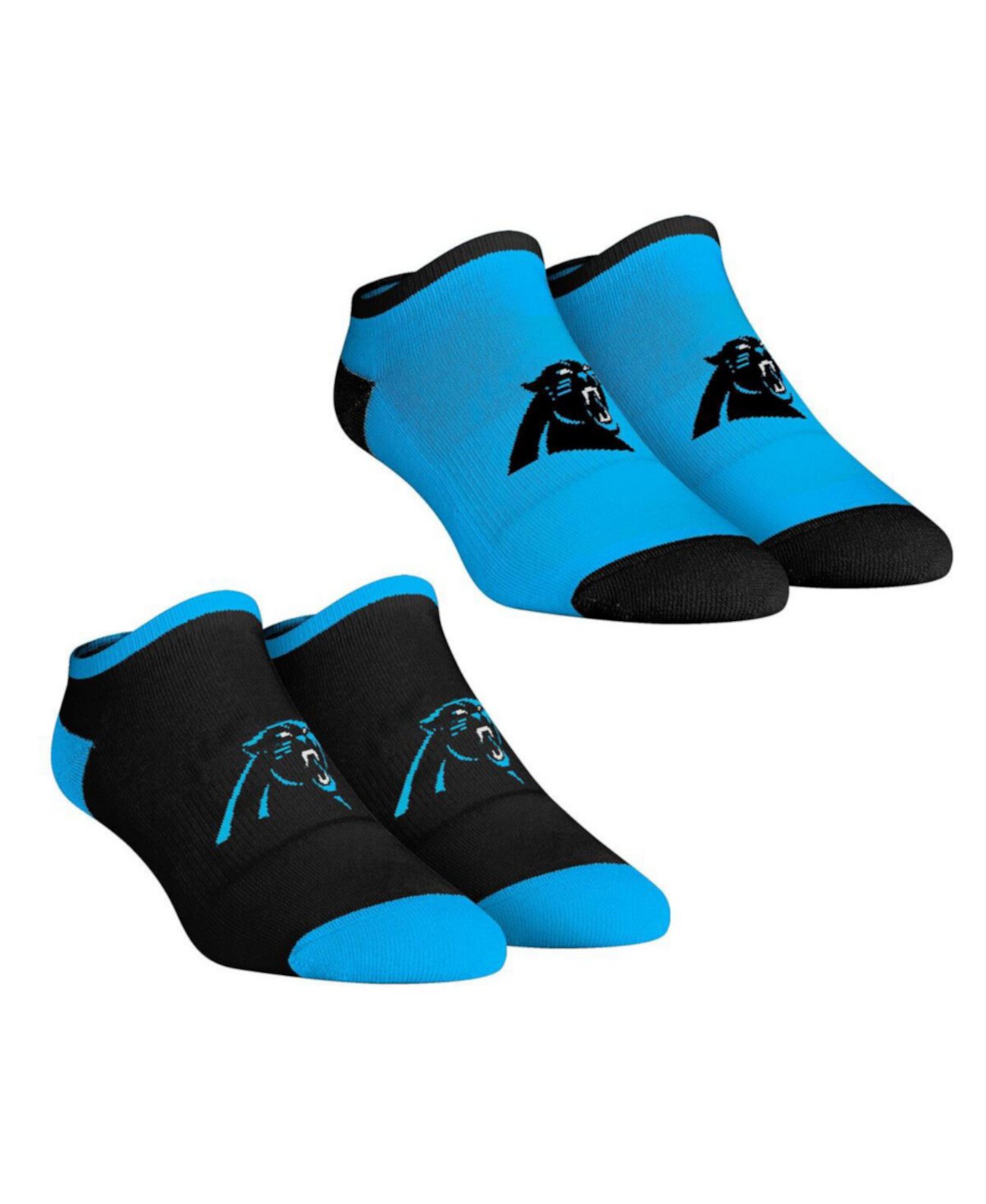 Женские носки Carolina Panthers Core Team, комплект из 2 коротких носков до щиколотки Rock 'Em