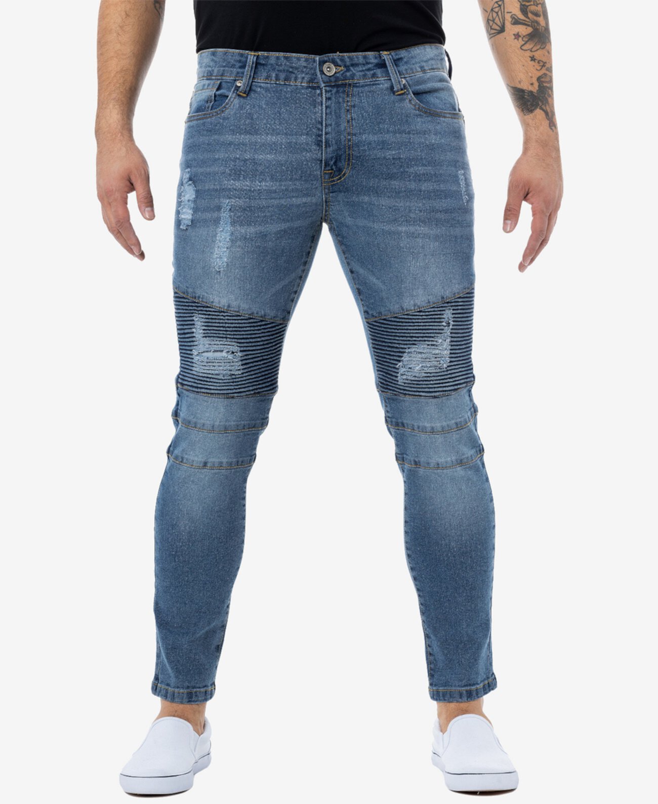 Мужские байкерские джинсы стандартного кроя X-Ray