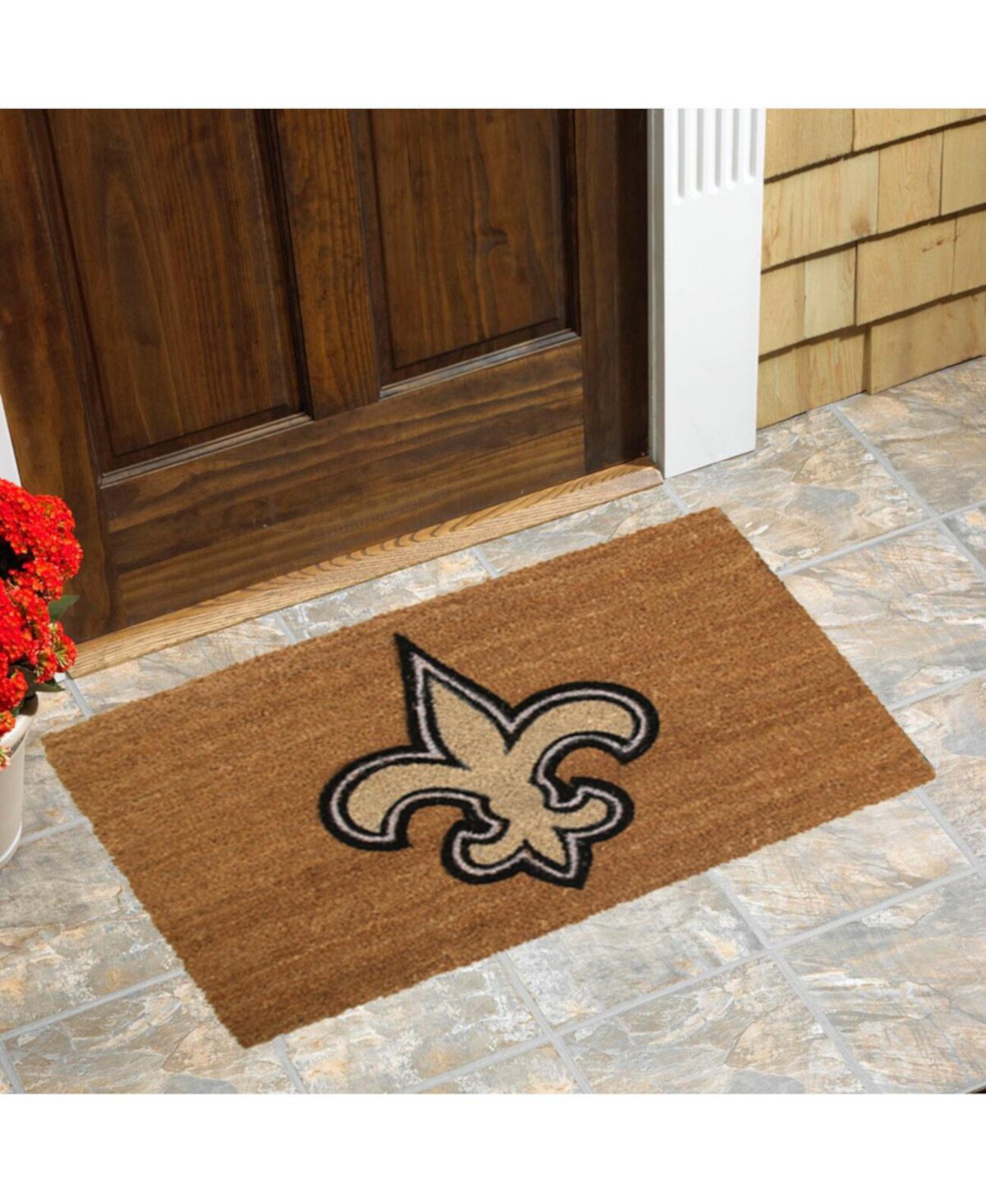 Коврик из кокосового волокна с логотипом New Orleans Saints 19,5 x 30 дюймов Memory Company