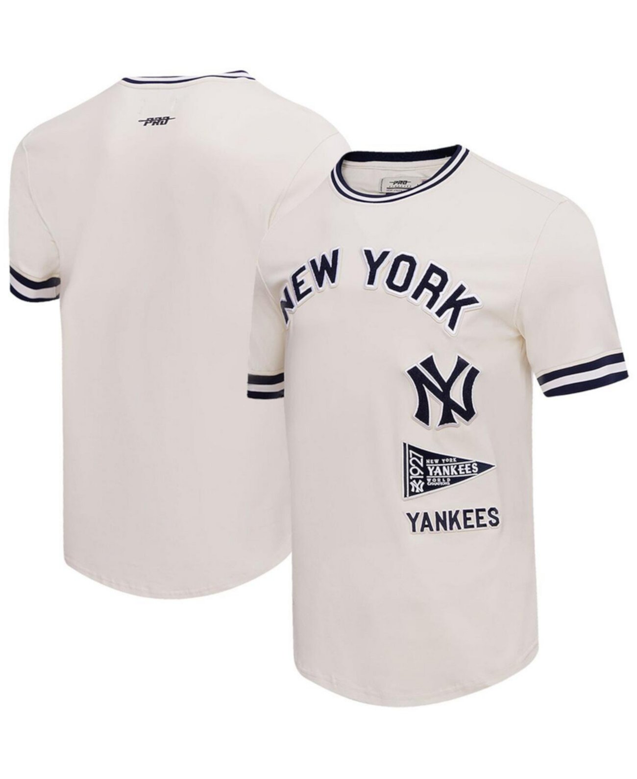 Мужская кремовая футболка New York Yankees Cooperstown Collection в стиле ретро, классическая футболка Pro Standard