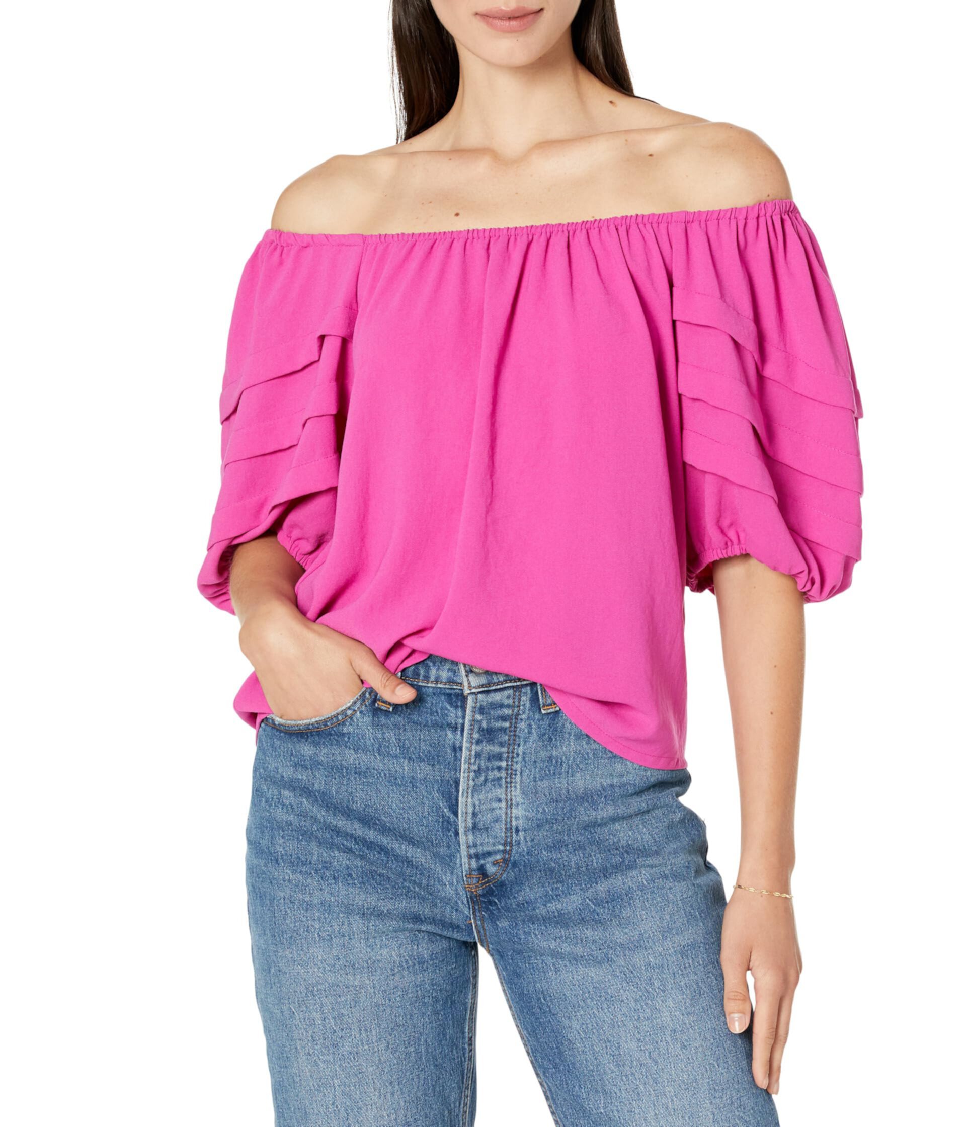 Женская Блузка Karen Kane Pleat Sleeve Top Karen Kane