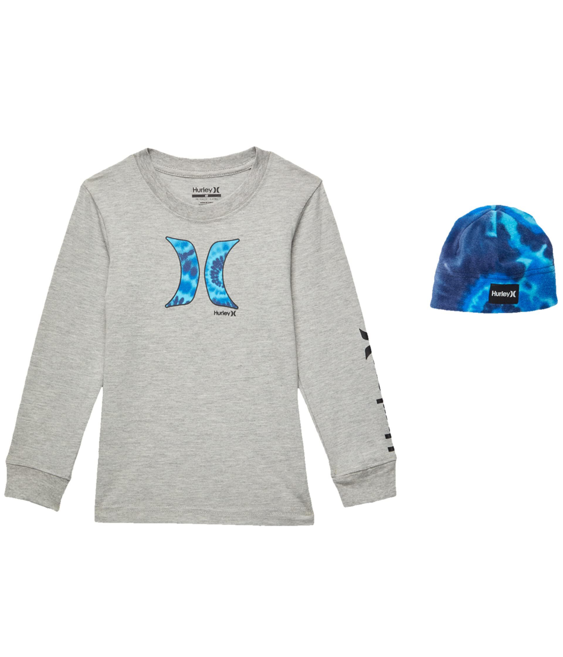 Icon Long Sleeve & Fleece Hat Set (Toddler) Hurley